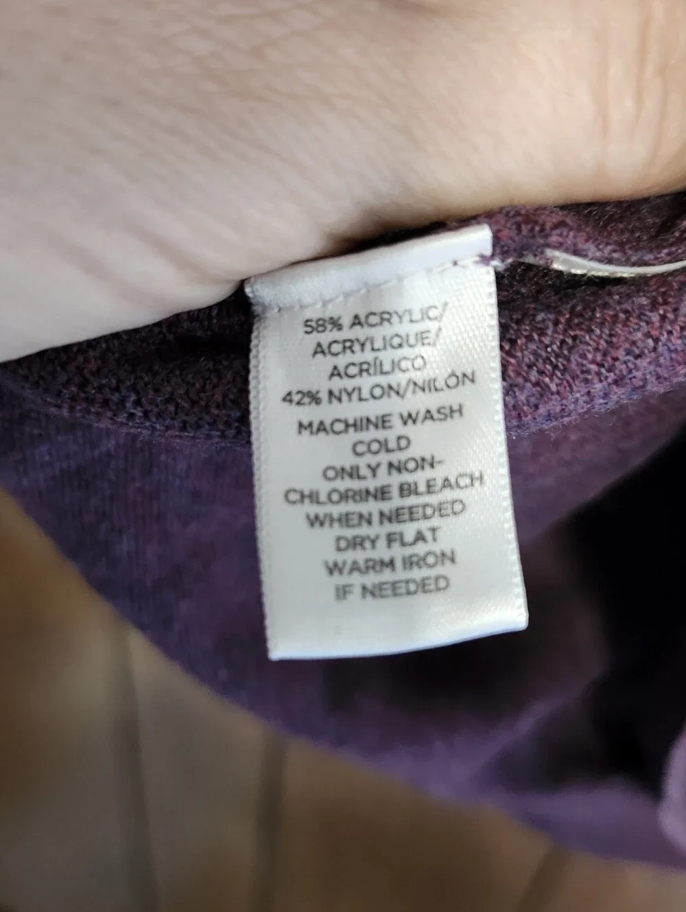 LOFT Purple Heathered Cowl Neck Sweater Size M Contemporary • Minimalist • Casua